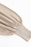 SWAYING/KNIT profile cuffed long-sleeved slim fit pullover SW24RE1T09 Almond PS11